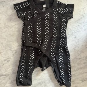 Black pants onesie with sleeves